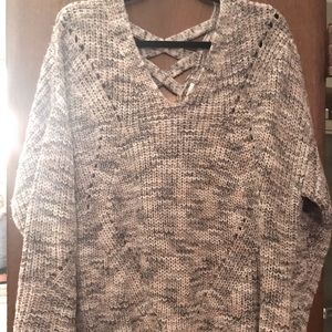 NWOT crisscross back sweater size Large